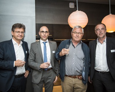 De gauche à droite : Messieurs Gilbert Schnyder, Matthias Achermann, Pierre-Henri Schmid et Christian Appert