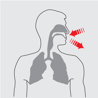 Radongas ist in Atemluft enthalten und wird daher beim Atmen automatisch abgegeben und aufgenommen.